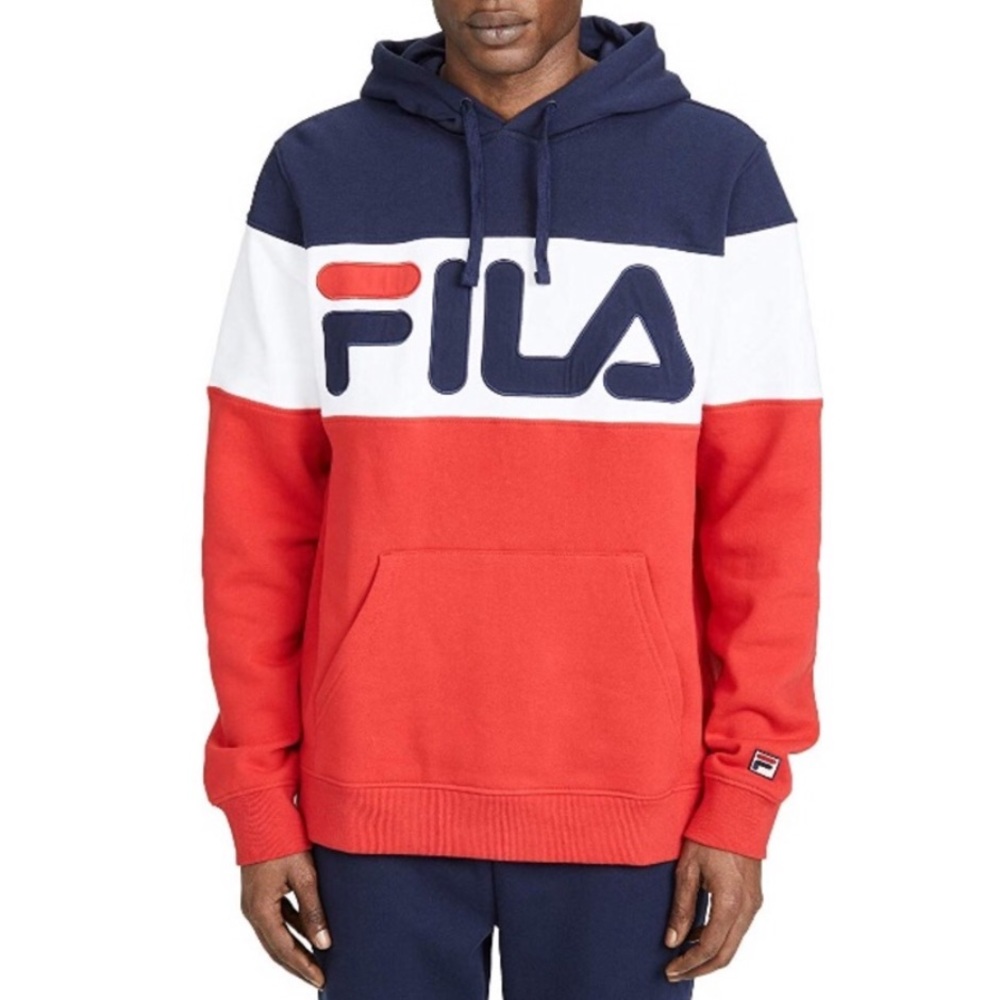 MEN’S FILA FLAMINO FLEECE HOODIE - Picture 1 of 11